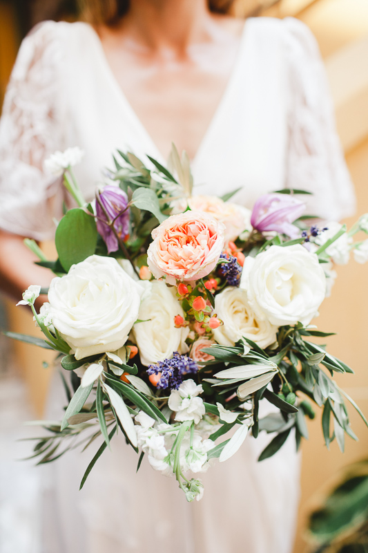 Bouquet mariée roses