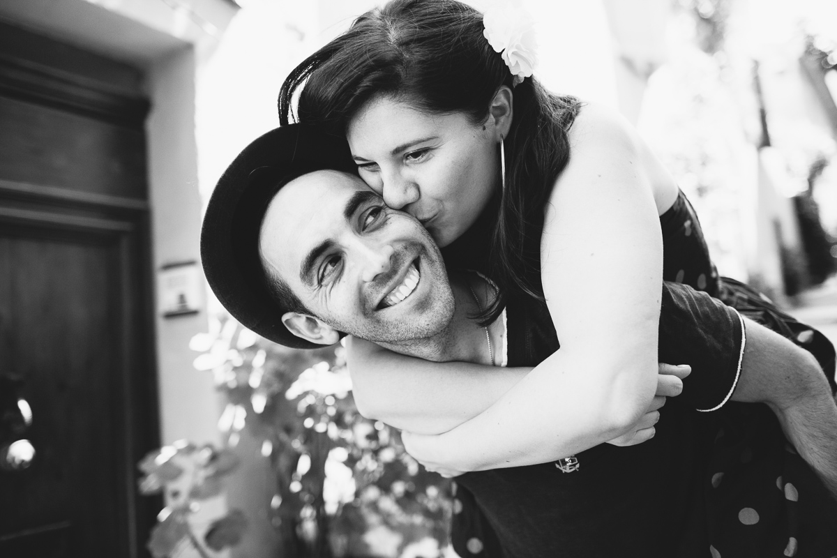 Portrait couple noir et blanc Vieil-Antibes