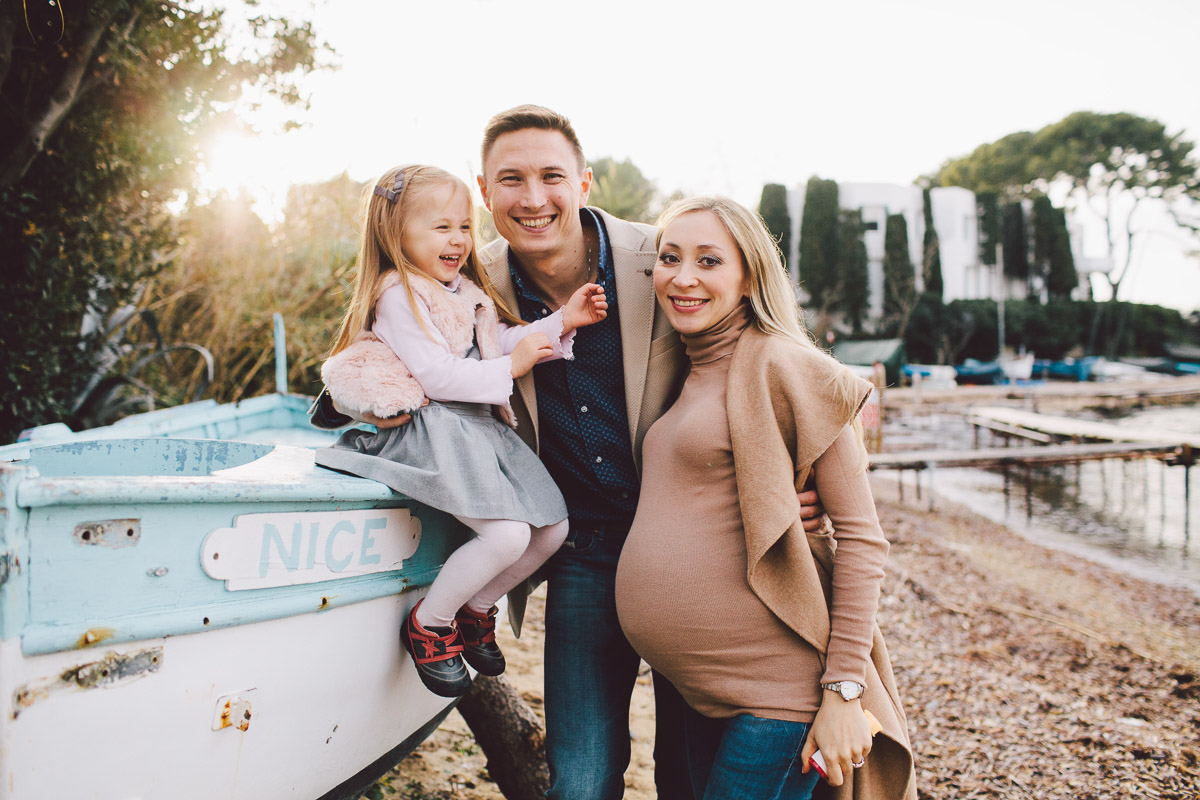 Shooting famille grossesse barque Nice