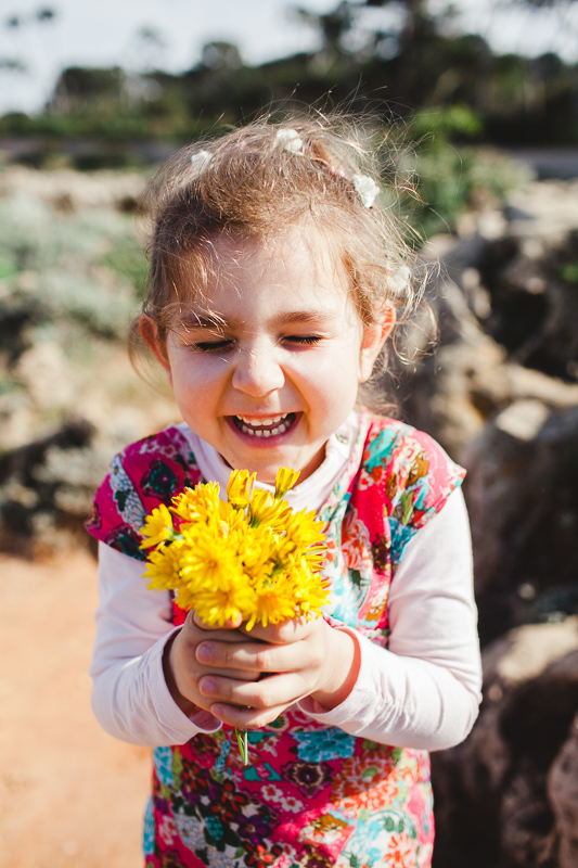 Portrait petite fille fleurs